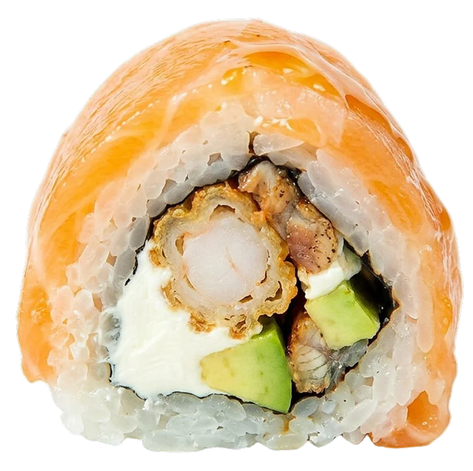 Авторский запеченный ролл от шеф-повара Hokku Sushi Алматы